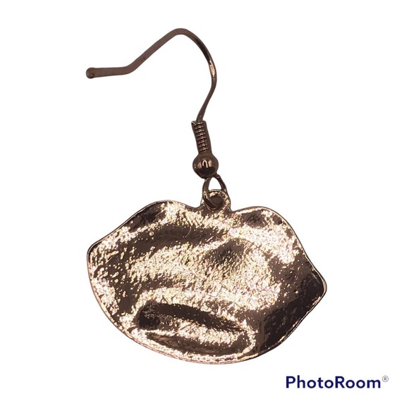 Fang Vampire Mouth Kiss Kiss enamel earrings Halloween gothic new - Picture 3 of 3